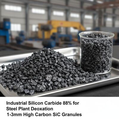 Industrieller Siliziumkarbid 88% 1-3mm Granulat zur Deoxidation in Stahlwerken mit hohem Kohlenstoffgehalt und exothermer Reaktion